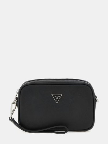 GUESS Certosa Saffiano Smart Mini Crossbody Bag - Necesser Black - Handbag - Main image