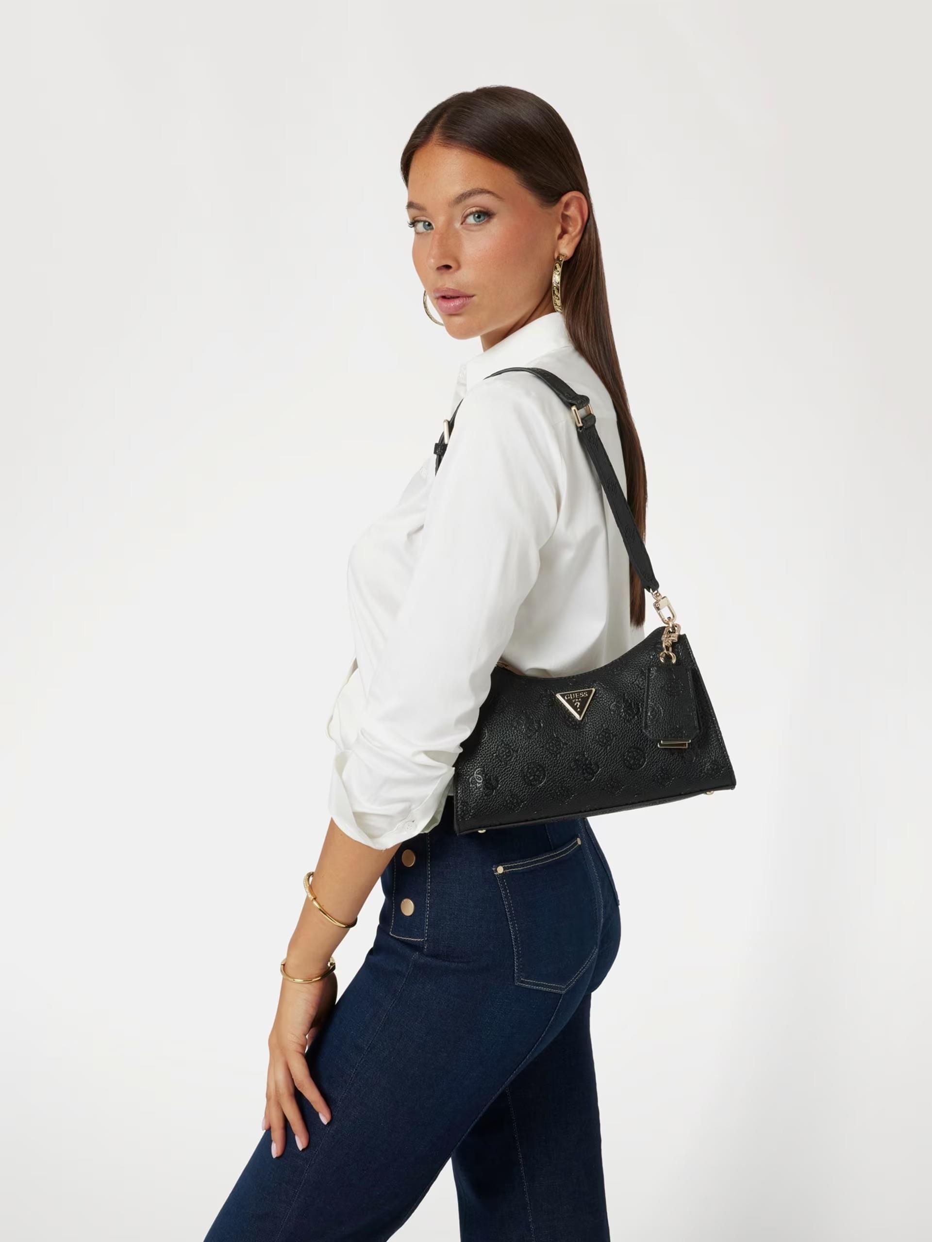 GUESS Cresidia Top Zip fekete Kézitáska