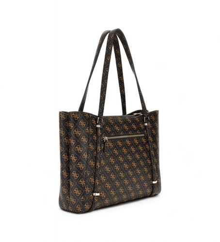 GUESS Handbag Eco Erica Elite Tote brown with logo - Handbag - Main image