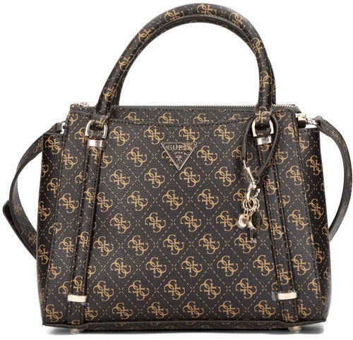GUESS Handbag Eco Erica Satchel brown with logo - Handbag - Main image