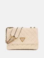 GUESS Handbag Giully convertible flap almond - Handbag