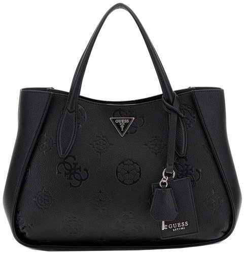 GUESS Handbag Keandra Girlfriend Satchel black with logo - Handbag - Main image