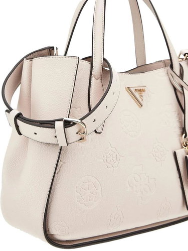 GUESS Handbag Keandra Girlfriend Satchel stone with logo - Handbag - Main image