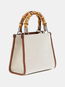 GUESS Kabelka Kerima Bamboo Mini Tote přírodní/latté s logem - Kabelka