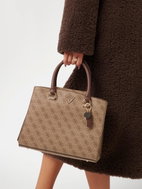 GUESS Handbag Noelle Girlfriend latte with logo - Handbag