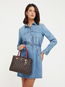 GUESS Kabelka Noelle Girlfriend Satchel hnědá - Kabelka