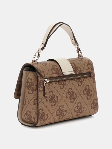 GUESS Handbag Nolana Top handle flap latté with logo - Handbag - Main image