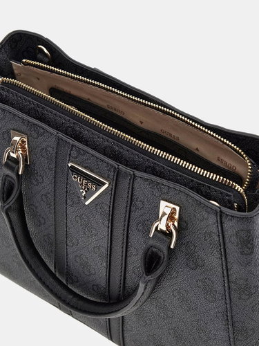 GUESS Handbag Noreen Girlfriend satchel black with logo - Handbag - Main image