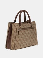 GUESS Kabelka Noreen Girlfriend satchel latté s logem - Kabelka