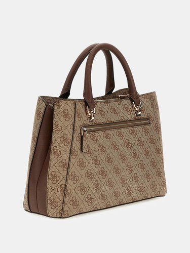 GUESS Handbag Noreen Girlfriend satchel latte with logo - Handbag - Main image