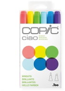 COPIC Ciao double-sided Brush Chisel 6 pcs clear tones - Marker