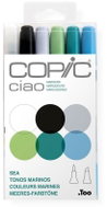 COPIC Ciao double-sided Brush Chisel 6 pcs sea tones - Marker