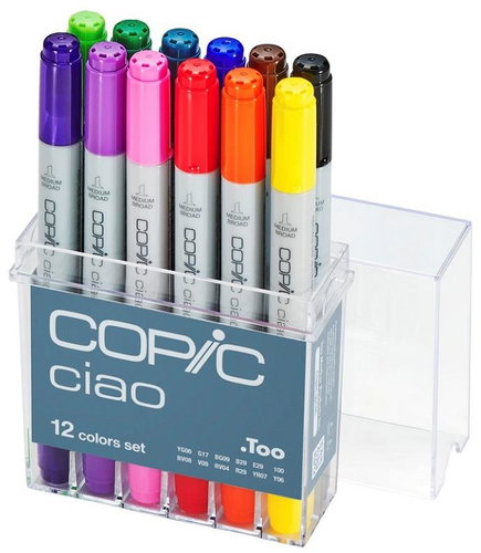 COPIC Ciao oboustranné Brush Chisel 12 ks základní - Popisovač - Hlavní obrázek