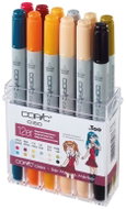 COPIC Ciao double-sided Brush Chisel 12 pcs Manga trendy tones - Marker