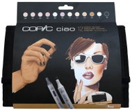 COPIC Ciao double-sided Brush Chisel 12 pcs skin tones in pencil case - Marker