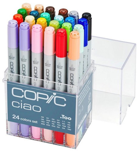 COPIC Ciao oboustranné Brush Chisel 24 ks základní - Popisovač - Hlavní obrázek