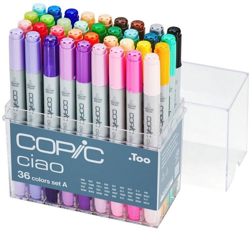 COPIC Ciao oboustranné Brush Chisel 36 ks základní A - Popisovač - Hlavní obrázek