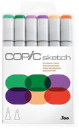 COPIC Sketch double-sided Brush Chisel 6 pcs secondary tones - Marker