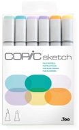 COPIC Sketch double-sided Brush Chisel 6 pcs pastel tones - Marker