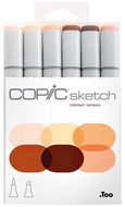 COPIC Sketch double-sided Brush Chisel 6 pcs skin tones - Marker