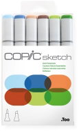 COPIC Sketch double-sided Brush Chisel 6 pcs natural tones - Marker