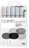 COPIC Sketch double-sided Brush Chisel 5+1 pcs sketching grey - Marker