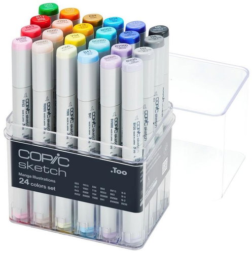 COPIC Sketch Double Sided Brush Chisel 24 pcs Manga Illustration - Marker - Main image