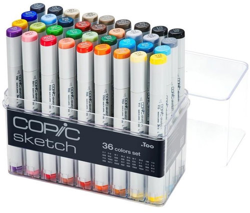 COPIC Sketch Double Sided Brush Chisel 36 pcs basic - Marker - Main image