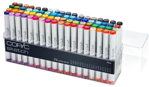 COPIC Sketch oboustranné Brush Chisel 72 ks základní A - Popisovač - Hlavní obrázek