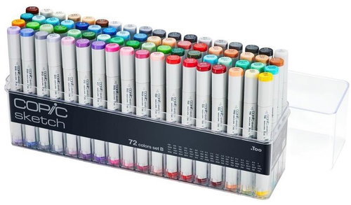 COPIC Sketch oboustranné Brush Chisel 72 ks základní B - Popisovač - Hlavní obrázek