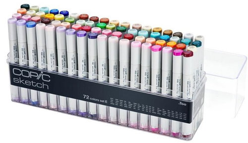 COPIC Sketch Double Sided Brush Chisel 72 pcs basic E - Markers - Main image