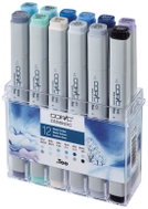 COPIC Classic double-sided Fine Chisel 12 pcs winter tones - Marker