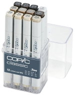 COPIC Classic double-sided Fine Chisel 12 pcs grey Warm - Marker