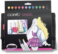 COPIC Classic double-sided Fine Chisel 12 pcs clear tones in pencil case - Markers