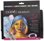 COPIC Sketch Double Sided Brush Chisel 24 Piece Starter Set in Pencil Case - Marker