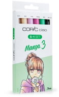 COPIC Ciao Double Sided Brush Chisel 5+1 pcs Manga 3 - Marker