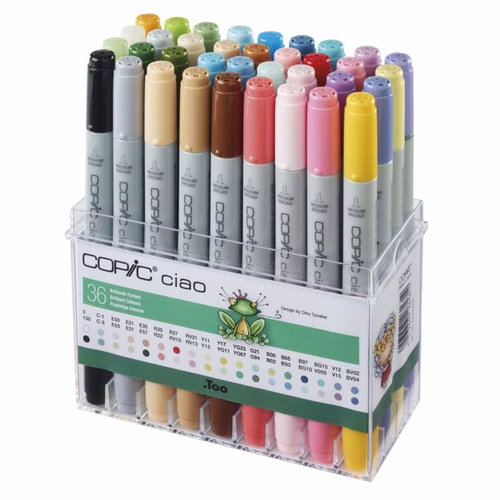 COPIC Ciao double-sided Brush Chisel 36 pcs clear tones - Marker - Main image