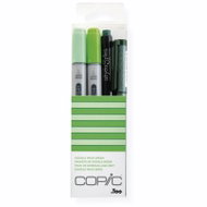 COPIC Ciao Reversible Brush Chisel 2+2 pcs Doodle Kit green - Marker