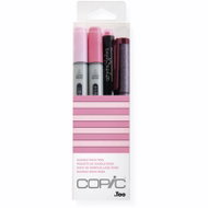 COPIC Ciao Reversible Brush Chisel 2+2 pcs Doodle Kit pink - Marker
