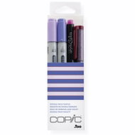 COPIC Ciao Reversible Brush Chisel 2+2 pcs Doodle Kit purple - Marker