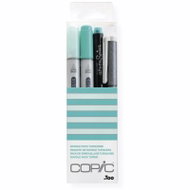 COPIC Ciao Reversible Brush Chisel 2+2 pcs Doodle Kit turquoise - Marker