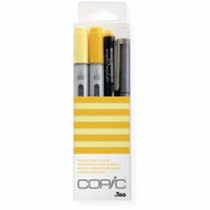 COPIC Ciao double-sided Brush Chisel 2+2 pcs Doodle Kit yellow - Marker