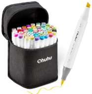 OHUHU double-sided Brush Chisel 48 pcs basic + blender - Markers