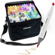 OHUHU double-sided Brush Chisel 120 pcs + blender - Marker