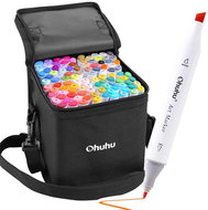 OHUHU double-sided Fine Chisel 100 pcs + blender - Markers