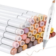 OHUHU double-sided Fine Chisel 36 pcs facial + blender - Markers