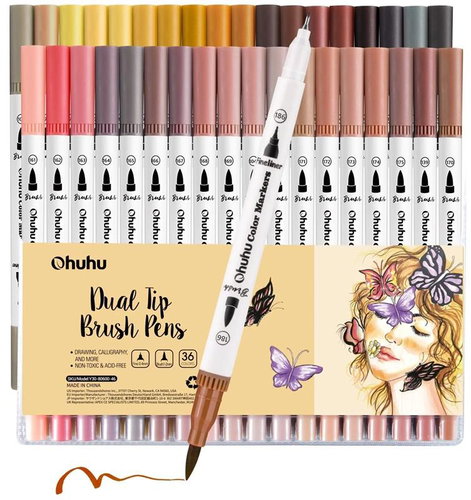 OHUHU Aqua Brush Marker 36 pcs facial - Markers - Main image