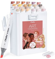 OHUHU double-sided Fine Slim Broad 24 pcs facial + blender - Markers
