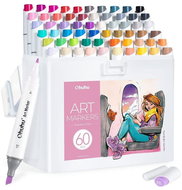 OHUHU double-sided Fine Slim Broad 60 pcs Illustration + blender - Markers