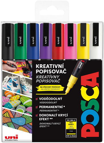 UNI Posca 3M 8 pcs basic - Markers - Main image